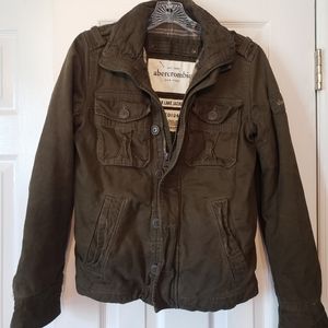 Abercrombie and Fitch Military Style Elk Lake Jacket Boys Medium. Olive. NWT.